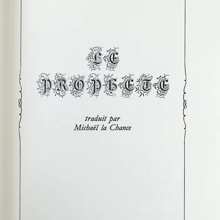Le prophète - Khalil Gibran - Livre