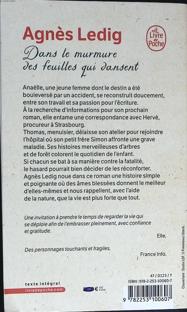 Dans le murmure des feuilles qui dansent - Agnès Ledig - 2019 - livre