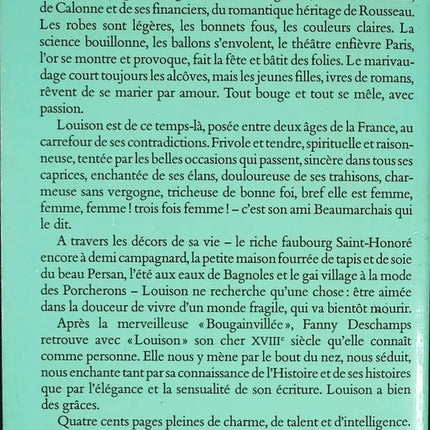 Louison or the Exquisite Hour - Fanny Deschamps - 1987 - book