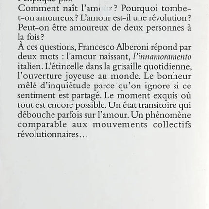 Le choc amoureux - Francesco Alberoni - livre