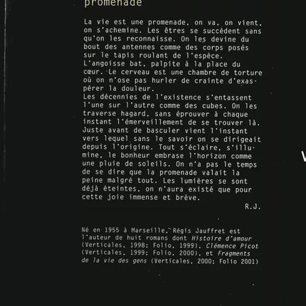 Spaziergang - Régis Jauffret - Buch