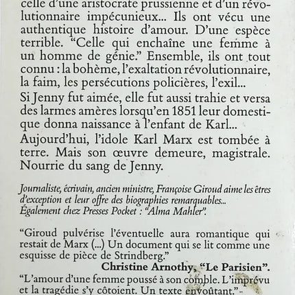 Jenny Marx oder die Frau des Teufels - Françoise Giroud - Buch