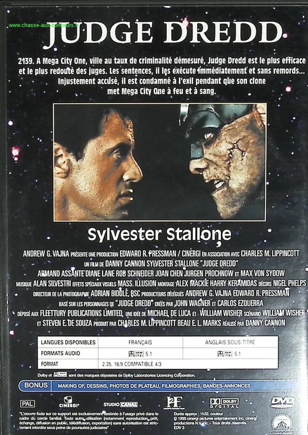 Judge Dredd - Sylvester Stallone - SF action DVD