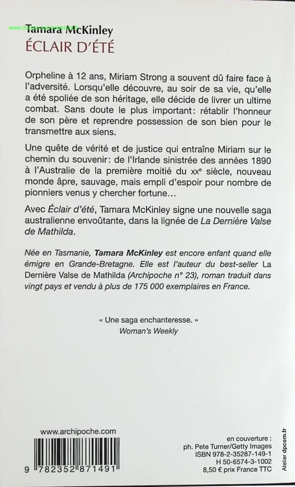 Summer Lightning - Tamara McKinley - book