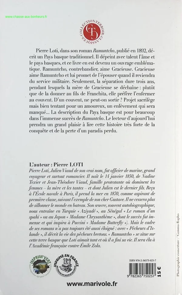 Ramuntcho - Pierre Loti - Book