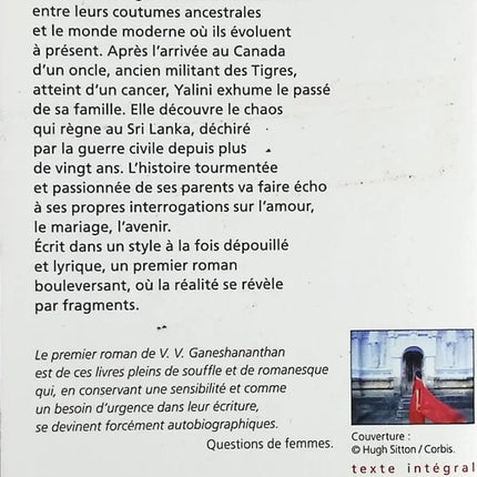 Le Sari rouge - V.V Ganeshananthan - Livre
