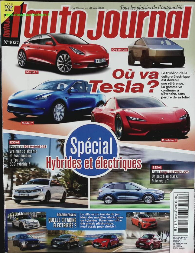 Ou va Tesla - L'auto journal - n° 1057 - 2020 - revue magazine - voiture