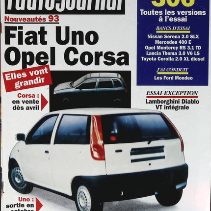 Fiat Uno Opel Corsa - L'auto Journal - Nr. 2 - 1993 - Zeitschriftenrezension - Auto