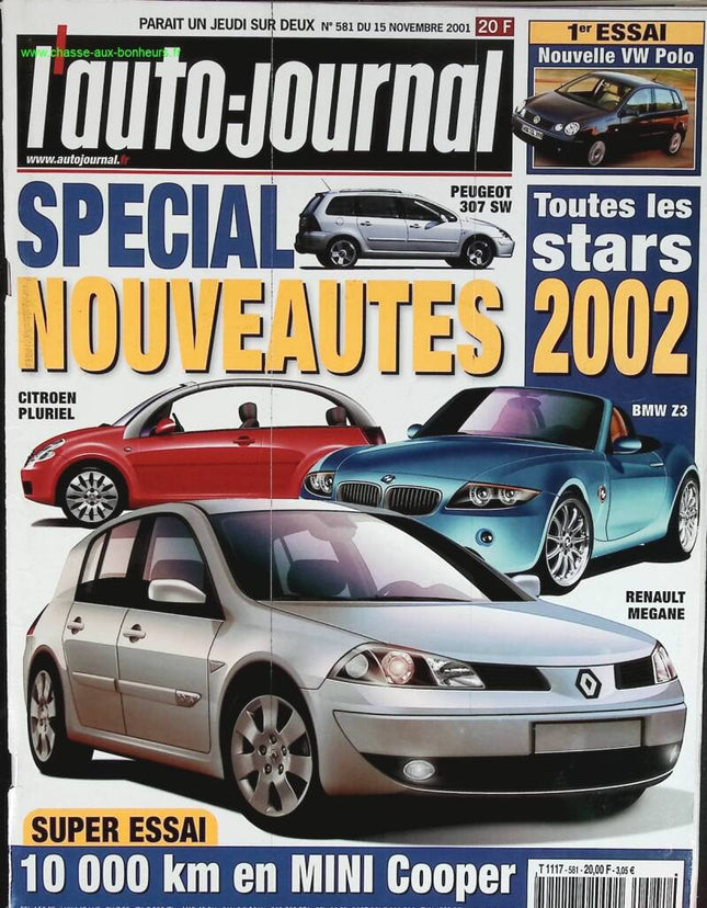 Spécial nouveautés - L'auto journal - n° 581 - 2001 - revue magazine - voiture