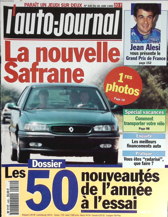 The new Safrane - L'auto journal - n° 440 - 1996 - magazine review - car