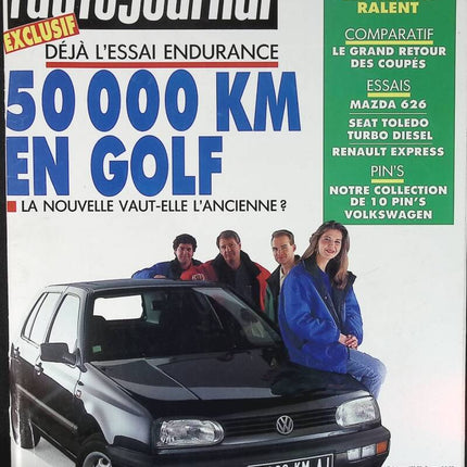 50.000 km in einem Volkswagen Golf - L'auto journal - Nr. 3 - 1992 - Zeitschriftenbericht - Auto