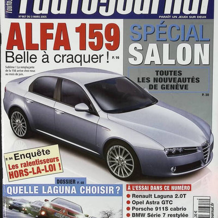 Alfa 159 - L'auto journal - n° 667 - 2005 - Zeitschriftenbericht - Auto