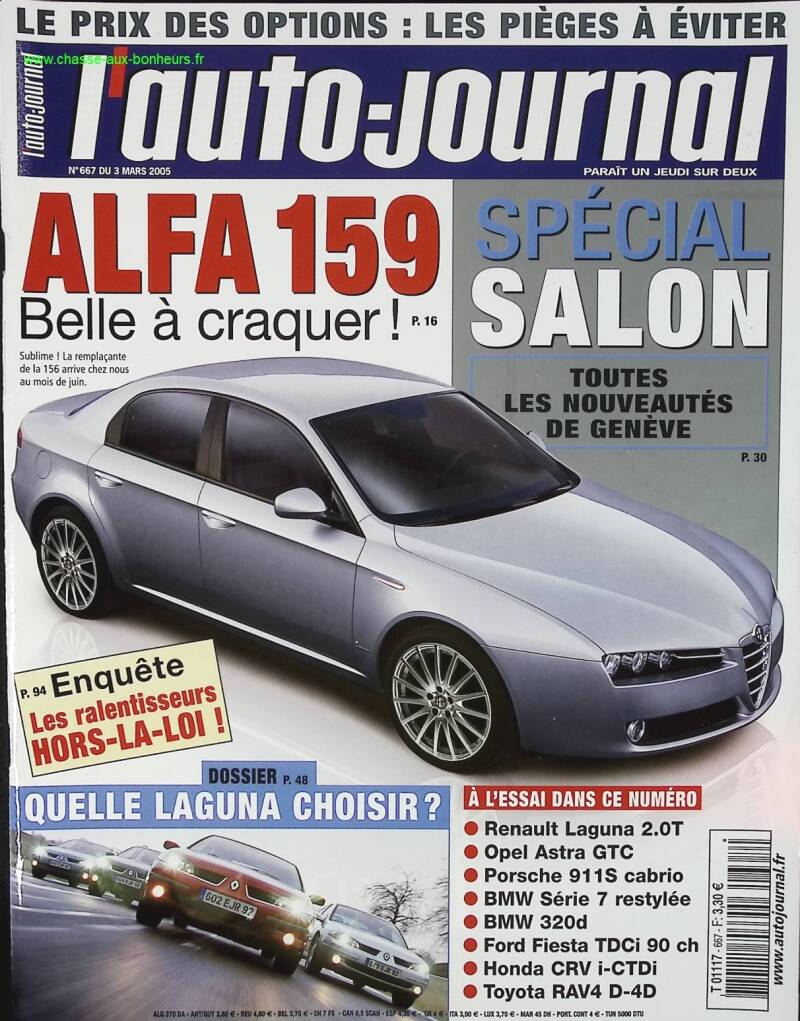 Alfa 159 - L'auto journal - n° 667 - 2005 - magazine review - car