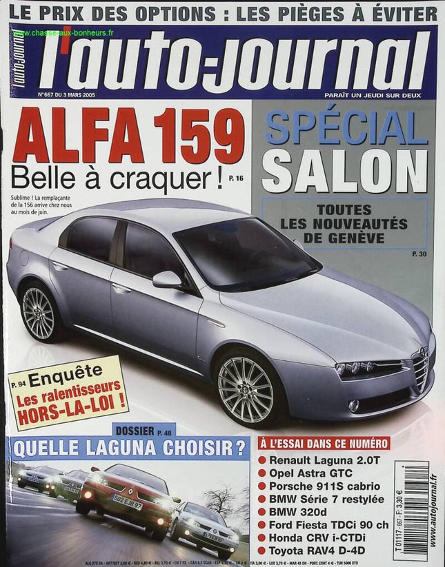 Alfa 159 - L'auto journal - n° 667 - 2005 - revue magazine - voiture