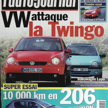Volkswagen attaque la Renault Twingo - L'auto journal - n° 498 - 1998 - revue magazine - voiture