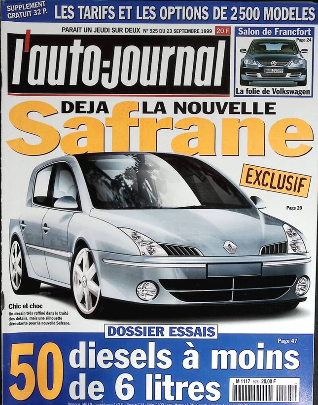 Safrane - L'auto journal - n° 525 - 1999 - magazine review - car