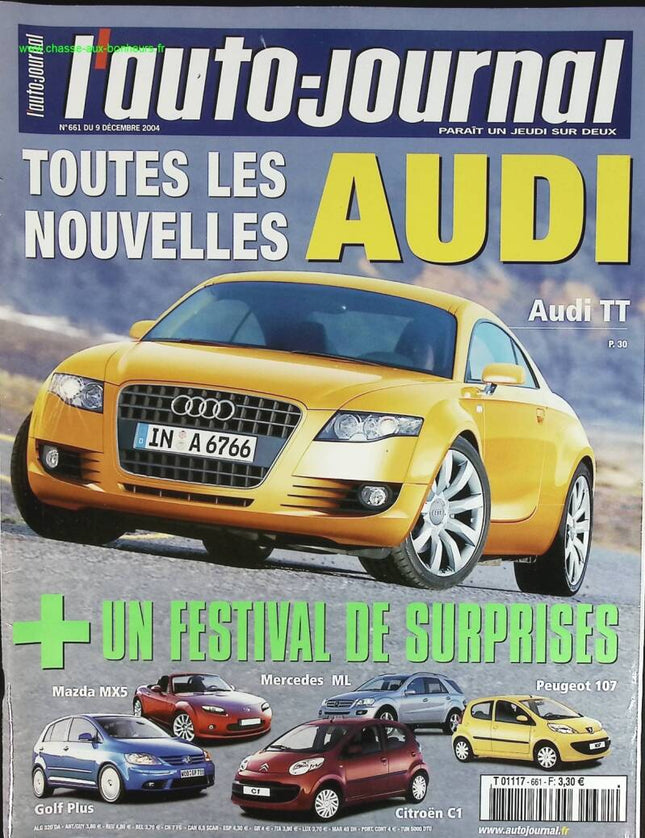 Toutes les nouvelles AUDI - L'auto journal - n° 661 - 2004 - revue magazine - voiture