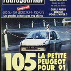 105 der kleine Peugeot für 91 - L'auto journal - Nr. 19 - 1989 - Zeitschriftenkritik - Auto