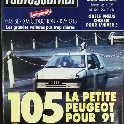 105 der kleine Peugeot für 91 - L'auto journal - Nr. 19 - 1989 - Zeitschriftenkritik - Auto