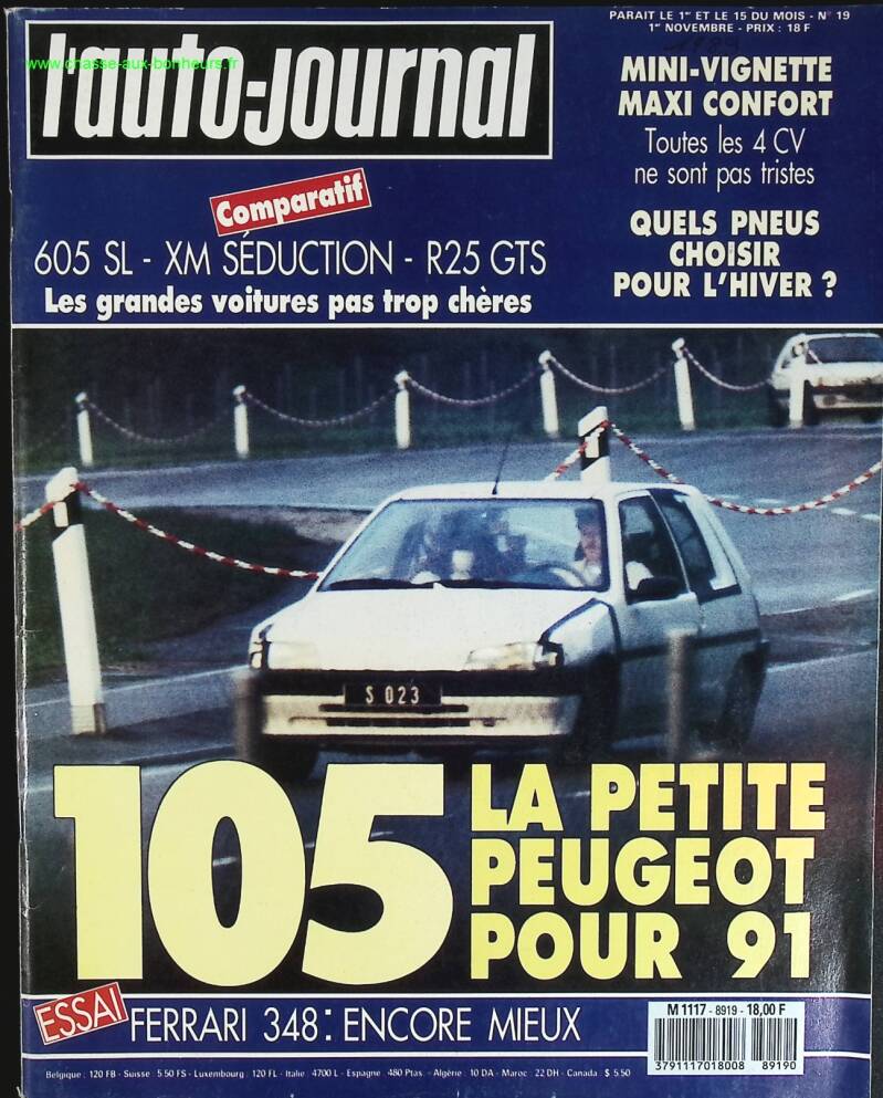 105 la petite Peugeot pour 91 - L'auto journal - n° 19 - 1989 - revue magazine - voiture