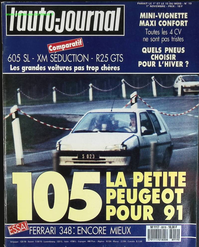 105 the little Peugeot for 91 - L'auto journal - n° 19 - 1989 - magazine review - car