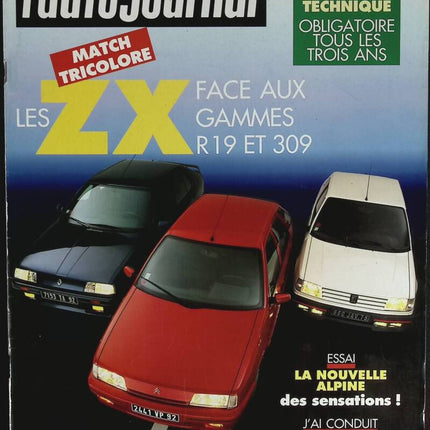 Citroën ZX vs. the Renault 19 and Peugeot 309 ranges - L'auto journal - No. 6 - 1991 - magazine review - car