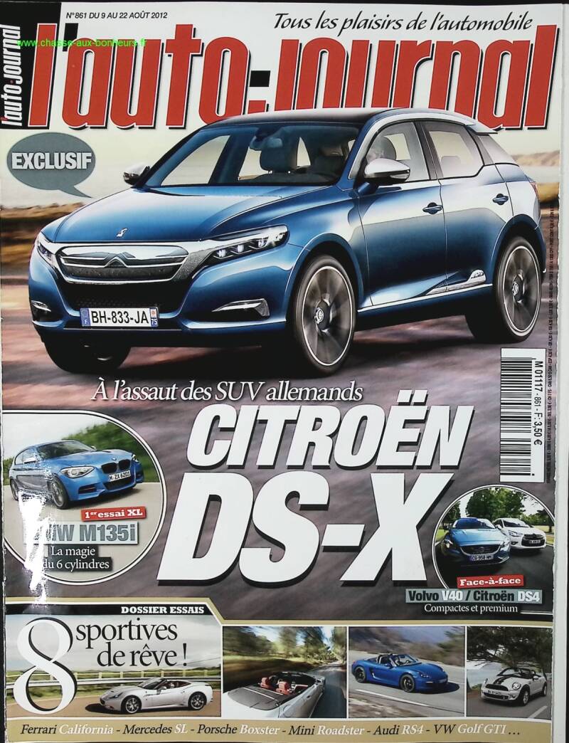 Citroën DS X - L'auto journal - n° 861 - 2012 - revue magazine - voiture
