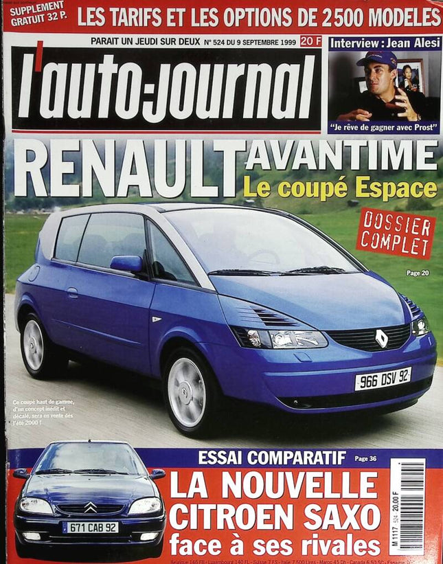 Renault Avantime - L'auto journal - n° 524 - 1999 - magazine review - car