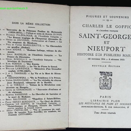 Saint George und Nieuwpoort - Charles Le Goffic - Buch