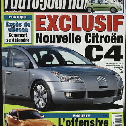 Citroën C4 - L'auto journal - n° 596 - 2002 - revue magazine - voiture