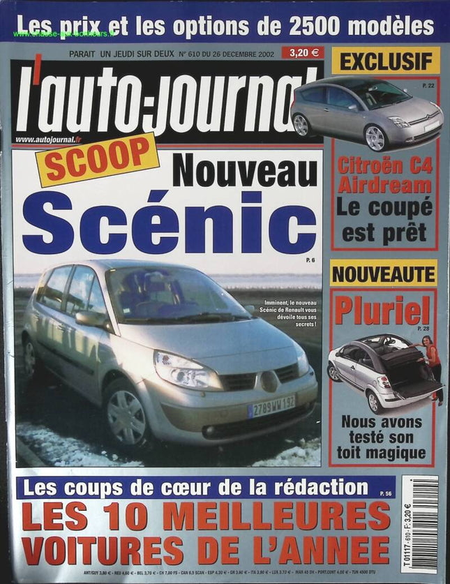 Renault Scénic - L'auto Journal - Nr. 610 - 2002 - Zeitschriftenrezension - Auto