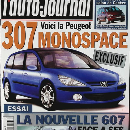 Peugeot 307 MPV - L'auto journal - n° 537 - 2000 - magazine review - car