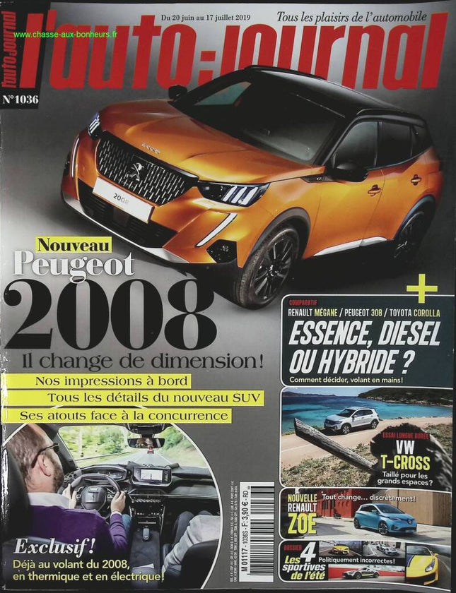 Peugeot 2008 - L'auto journal - n° 1036 - 2019 - revue magazine - voiture