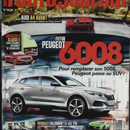 Futur Peugeot 6008 - L'auto journal - n° 950 - 2016 - revue magazine - voiture