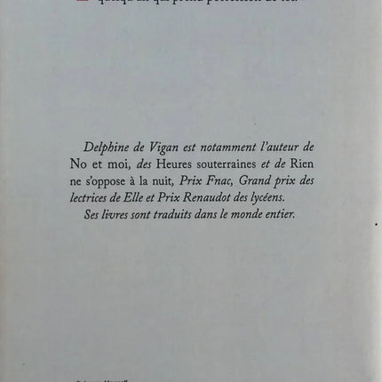 Based on a true story - Delphine de Vigan - Book