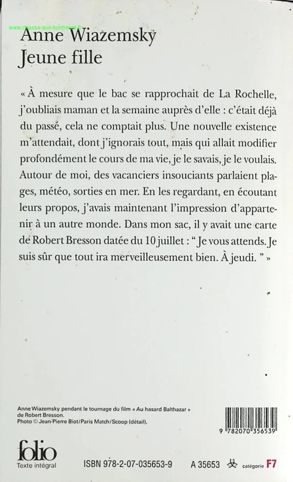 Young Girl - Anne Wiazemsky - book