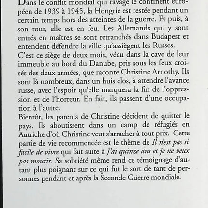 Ich bin fünfzehn und ich will nicht sterben - Christine Arnothy - Buch