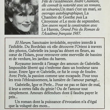 Le Harem - Frédérique Hébrard - livre