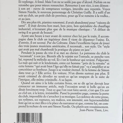 Un soir au club - Christian Gailly - livre