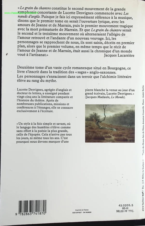 The Grain of Hemp - Bare Hands Volume 2 - Lucette Desvignes - Book