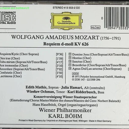 Requiem - Wolfgang Amadeus Mozart - CD