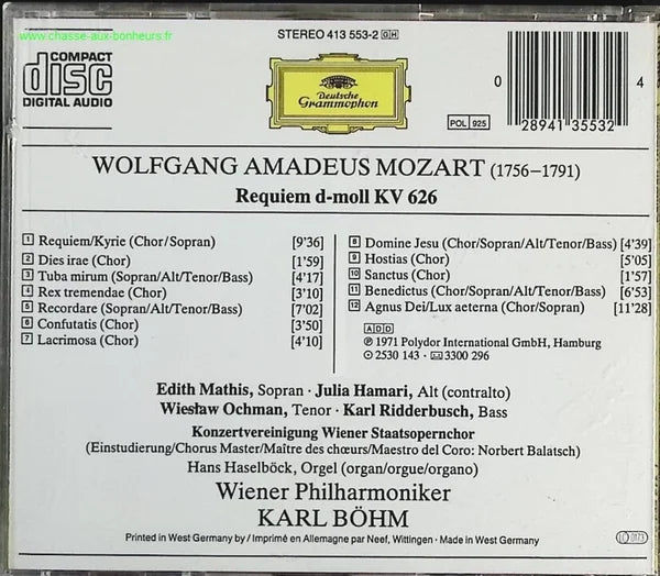 Requiem - Wolfgang Amadeus Mozart - CD