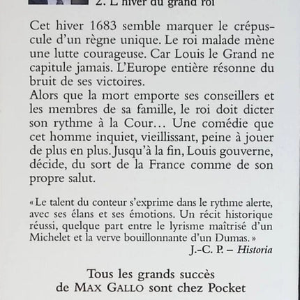 Louis XIV Volume 2 - The Winter of the Great King - Max Gallo - book