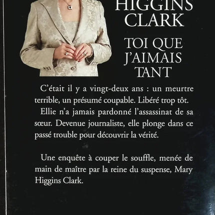 Toi que j'aimais tant - Mary Higgins Clark - livre