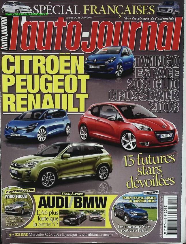 Citroën Peugeot Renault - L'auto journal - n° 831 - 2011 - magazine review - car
