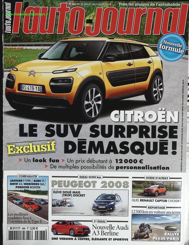 Citroën le SUV surprise - L'auto journal - n° 886 - 2013 - revue magazine - voiture