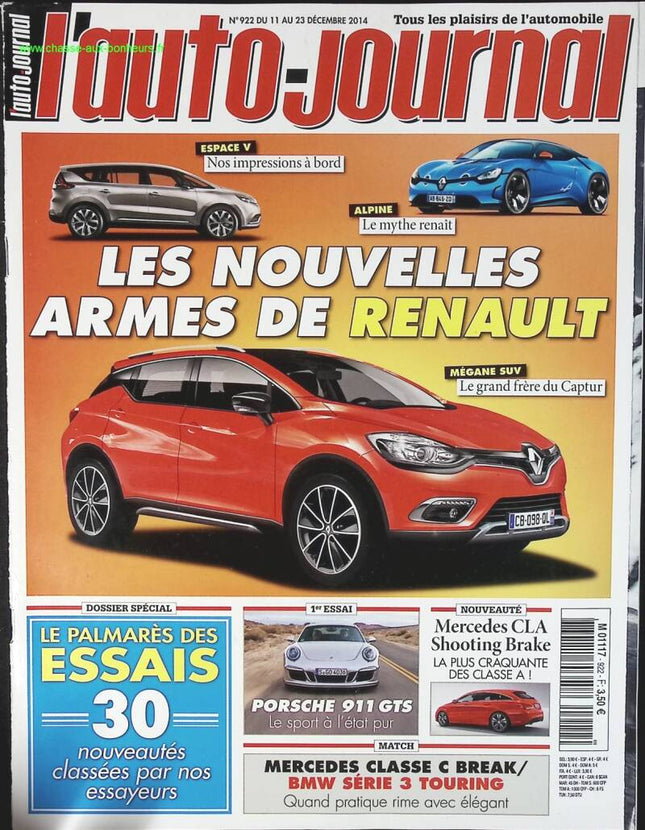 Les nouvelles armes de Renault - L'auto journal - n° 922 - 2014 - revue magazine - voiture