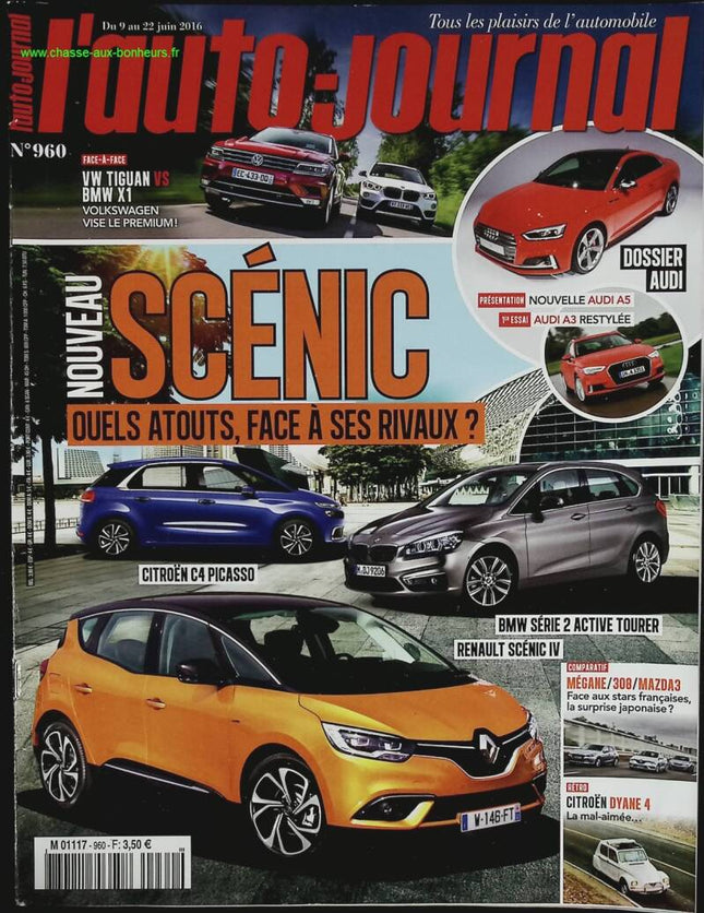 Nouveau Renault Scénic - L'auto journal - n° 960 - 2016 - revue magazine - voiture