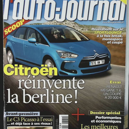 Citroën réinvente la berline - L'auto journal - n° 769 - 2009 - revue magazine - voiture