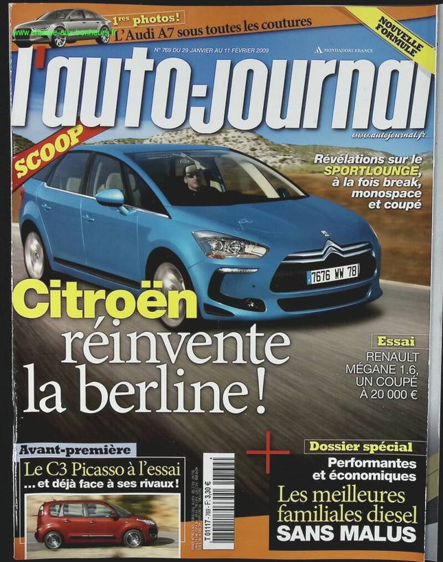 Citroën erfindet die Limousine neu - L'auto journal - Nr. 769 - 2009 - Zeitschriftenbericht - Auto